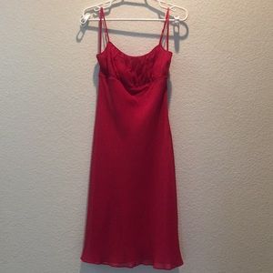 Flirty red spaghetti strap dress